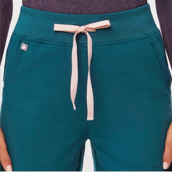 FIGS High Waisted Zamora Jogger Scrub Pant LIMITED EDITION Caribbean Blue Sz M/P - Picture 4 of 12